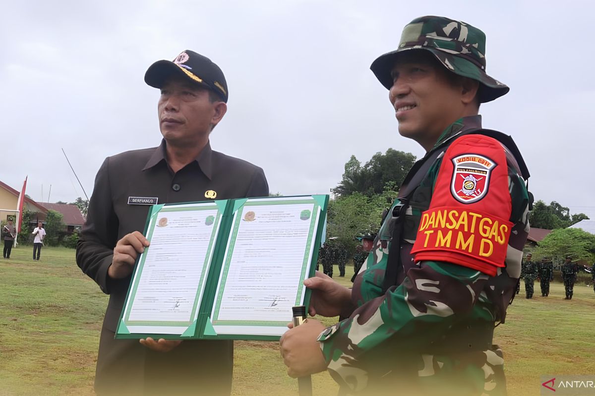 Kodim Nunukan bangun jalan di desa perbatasan melalui program TMMD