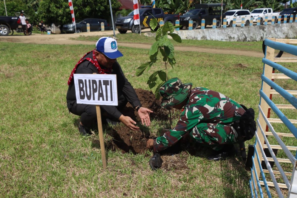 Penanaman pohon warnai pembukaan TMMD di Halut