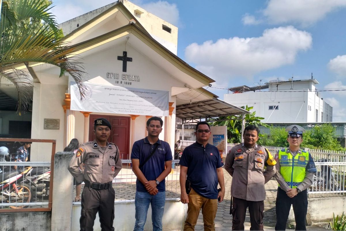 Polres Bangka Selatan jaga 15 gereja peringatan kenaikan Isa Almasih