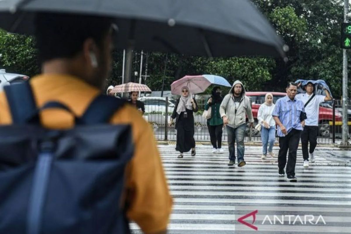 Hari Kamis, sebagian Jakarta diguyur hujan