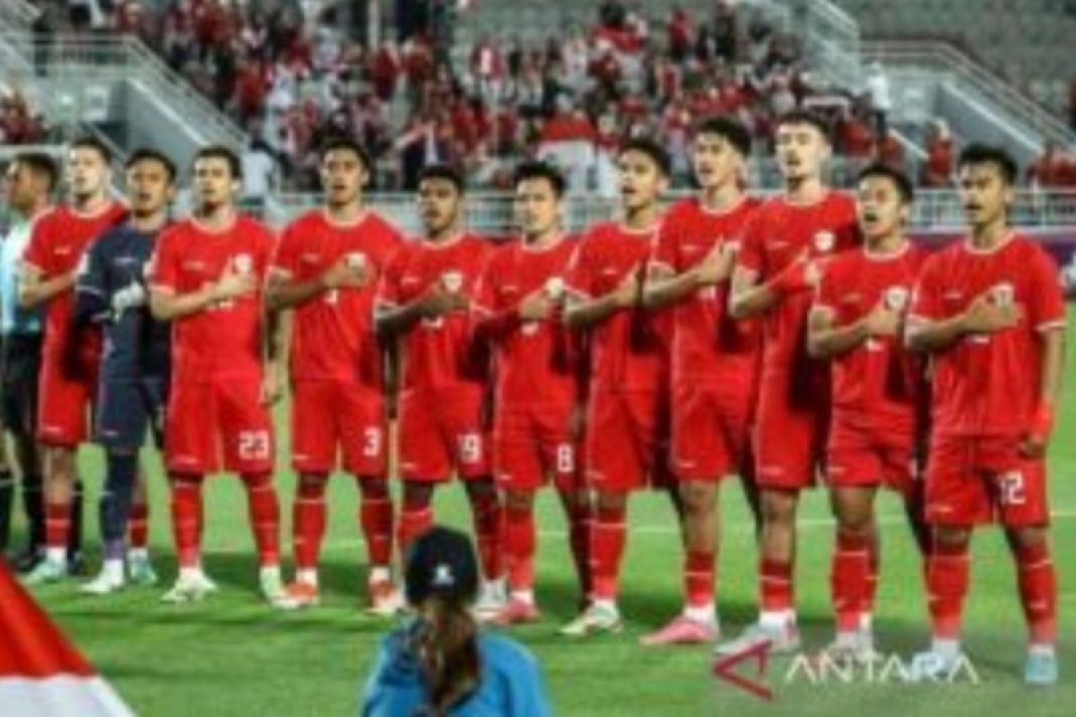 Babak pertama, Indonesia tertinggal tipis 0-1 dari Guinea