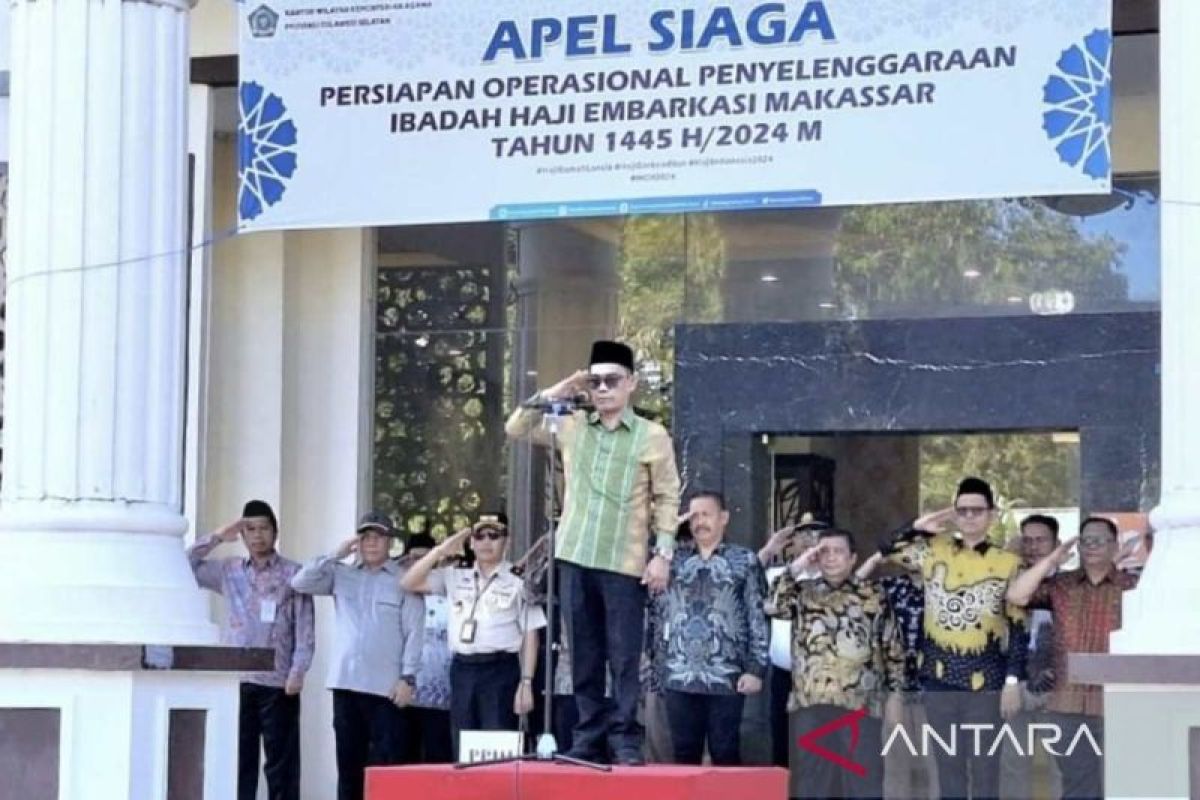 Kemenag Sulsel gelar apel siaga jelang pemberangkatan haji