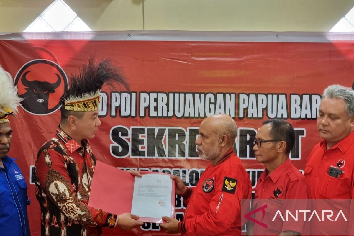 Freddy Thie serahkan berkas pendaftaran calon Bupati Kaimana