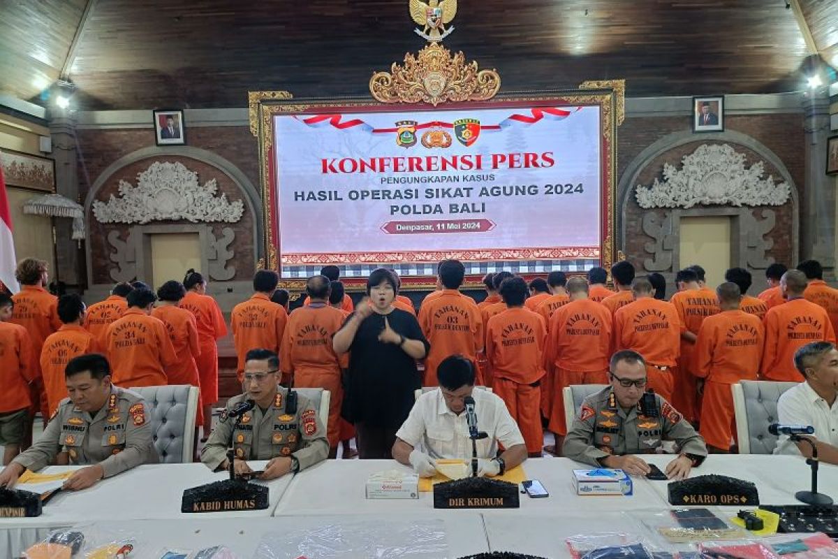 Polda Bali jaring 136 tersangka saat Operasi Sikat Agung 2024