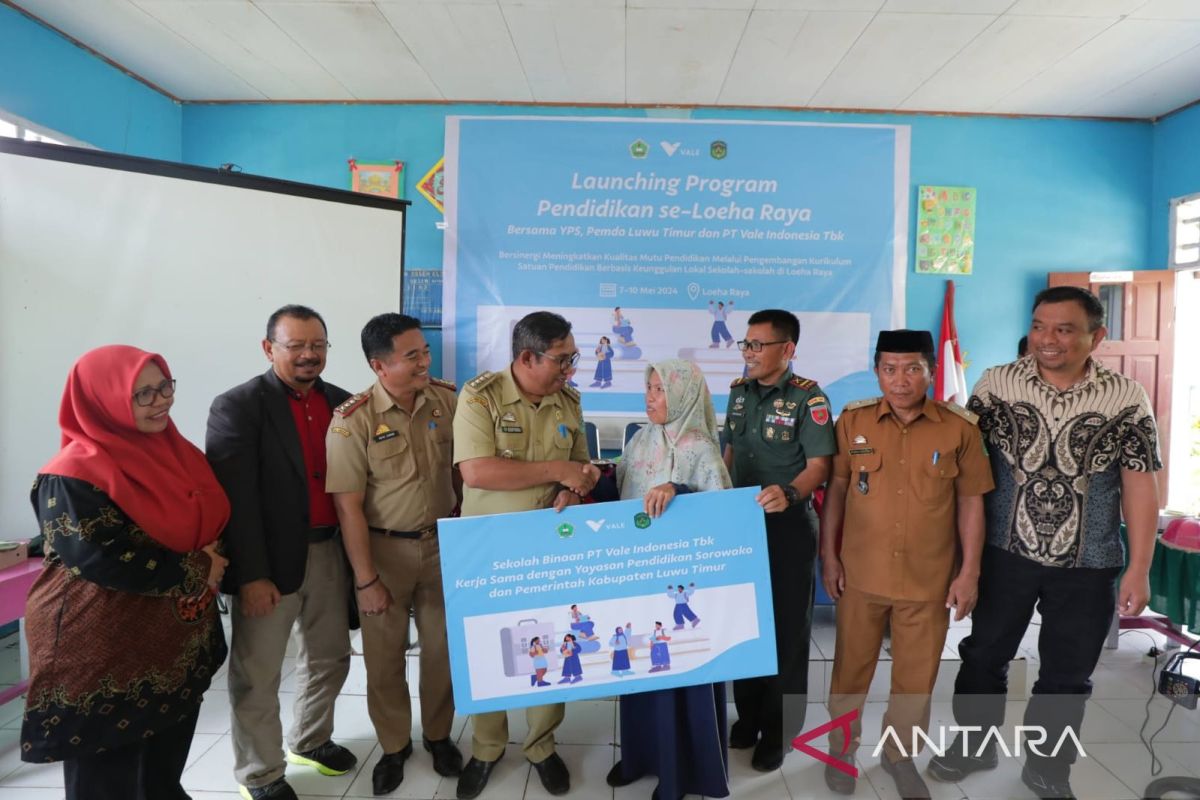 PT Vale luncurkan program pengembangan kualitas pendidikan se-Loeha Raya