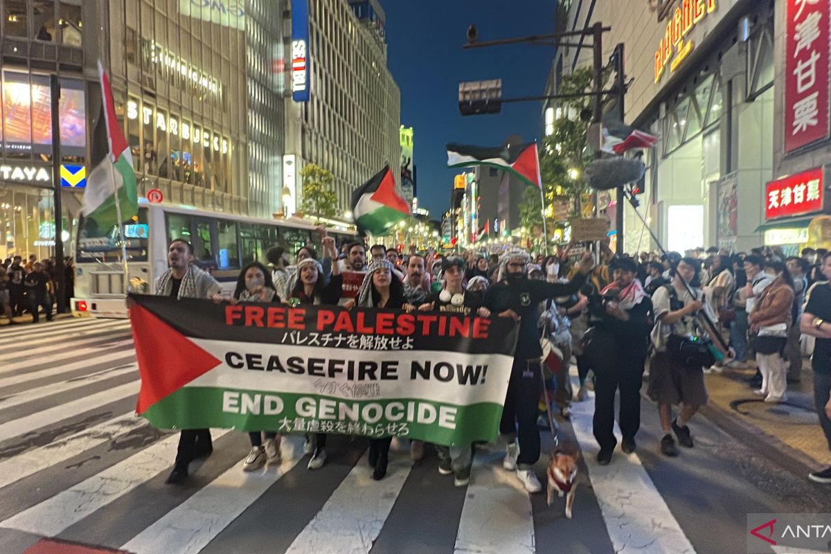 Bela Palestina, ratusan warga Jepang ikuti 