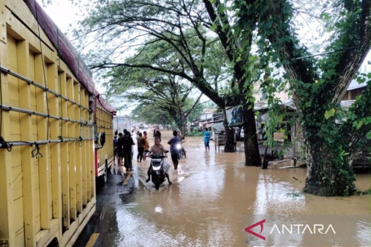 Banjir lumpuhkan akses transportasi jalan provinsi di Nagan Raya Aceh