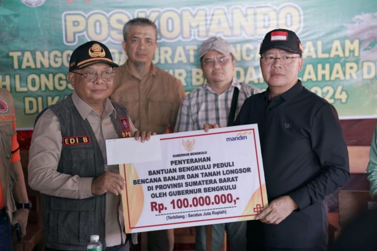Pemprov Bengkulu salurkan bantuan bagi korban banjir bandang Sumbar