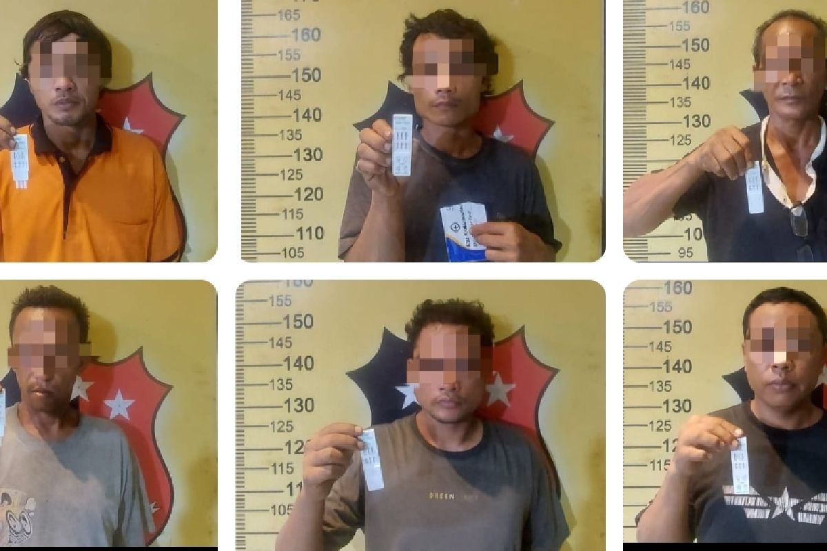 Polisi tangkap enam pria positif narkoba