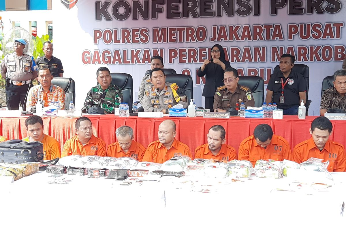 Polres Jakpus sita hampir 50 kilogram narkoba