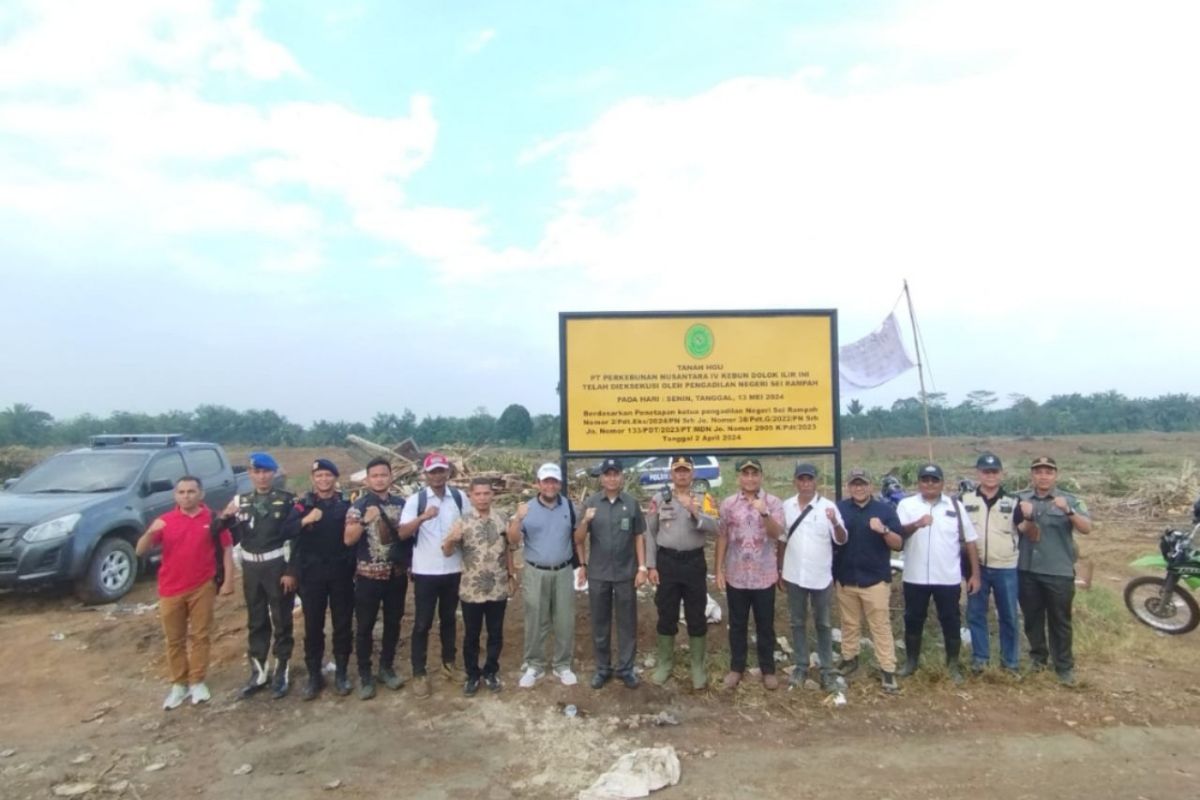121 hektare lahan HGU tuntas dieksekusi dari penggarap, PTPN IV optimistis produktivitas Kebun Dolok Ilir Meningkat