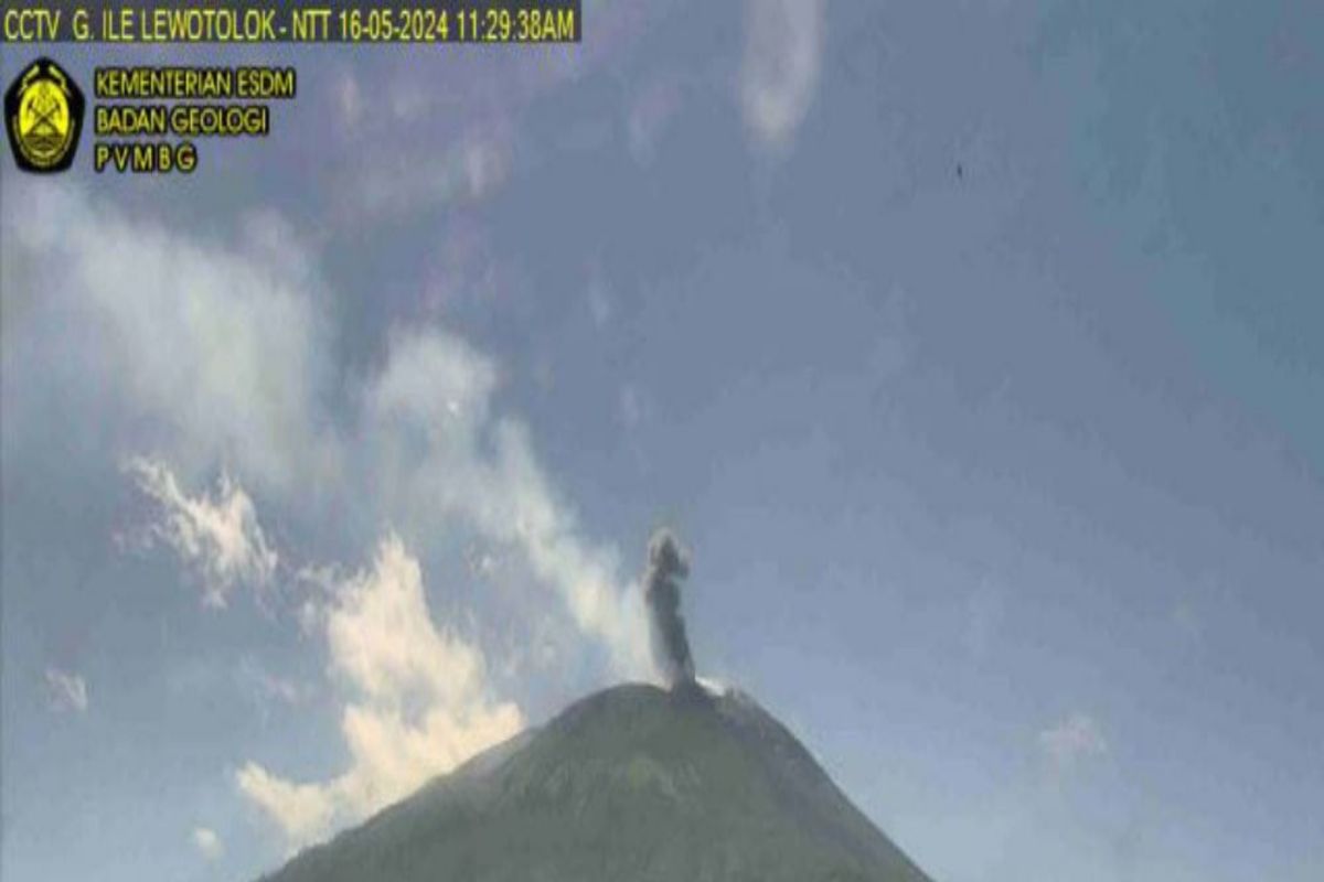 Badan Geologi imbau warga waspadai abu vulkanik Gunung Ile Lewotolok