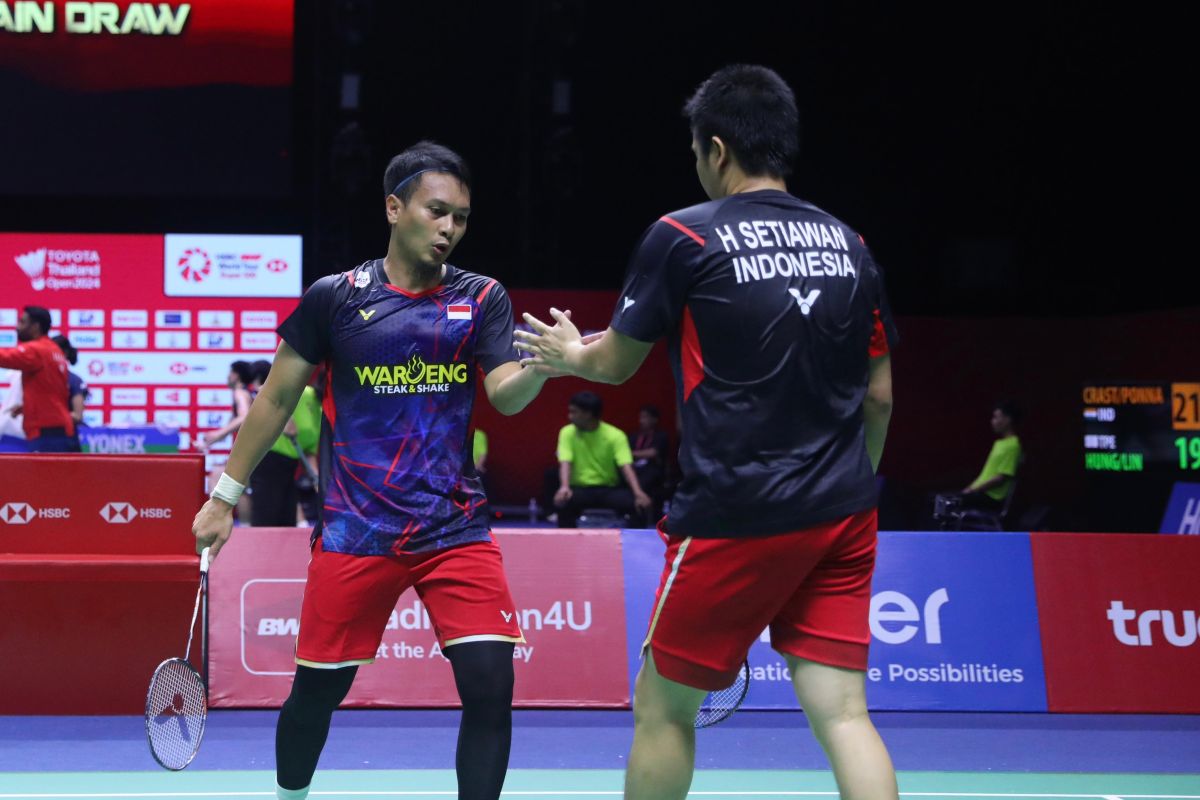 Langkah Hendra/Ahsan terhenti di babak 16 besar Thailand Open 2024