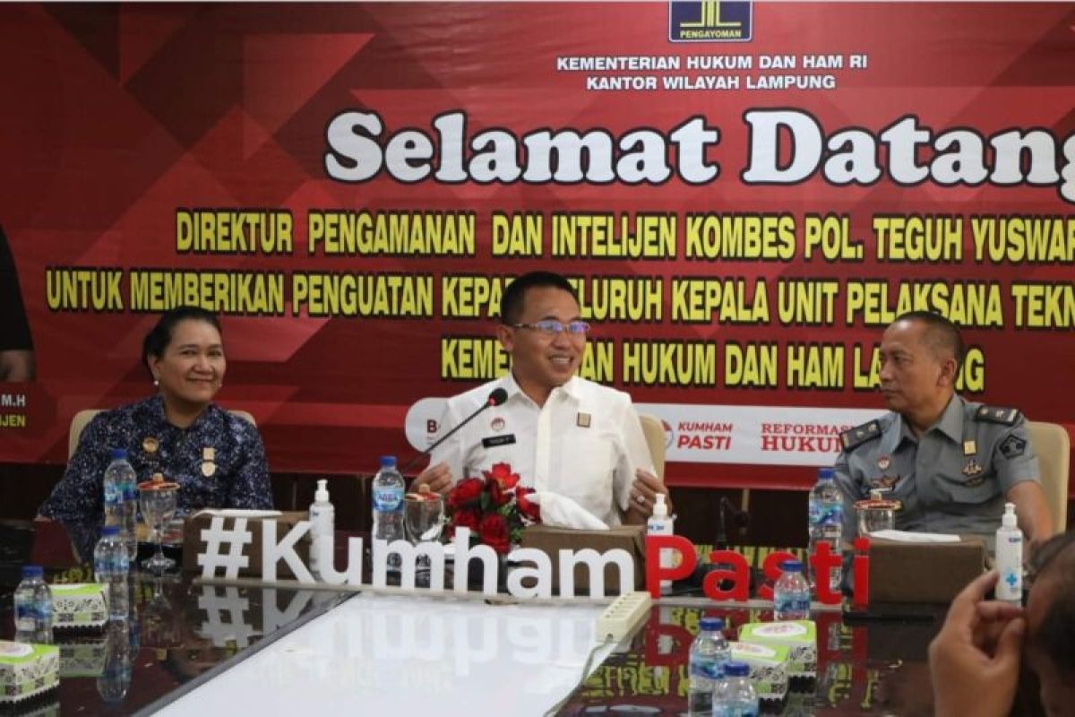 Dirpamintel Ditjenpas dorong pengamanan di Kanwil Kemenkumham Lampung ditingkatkan