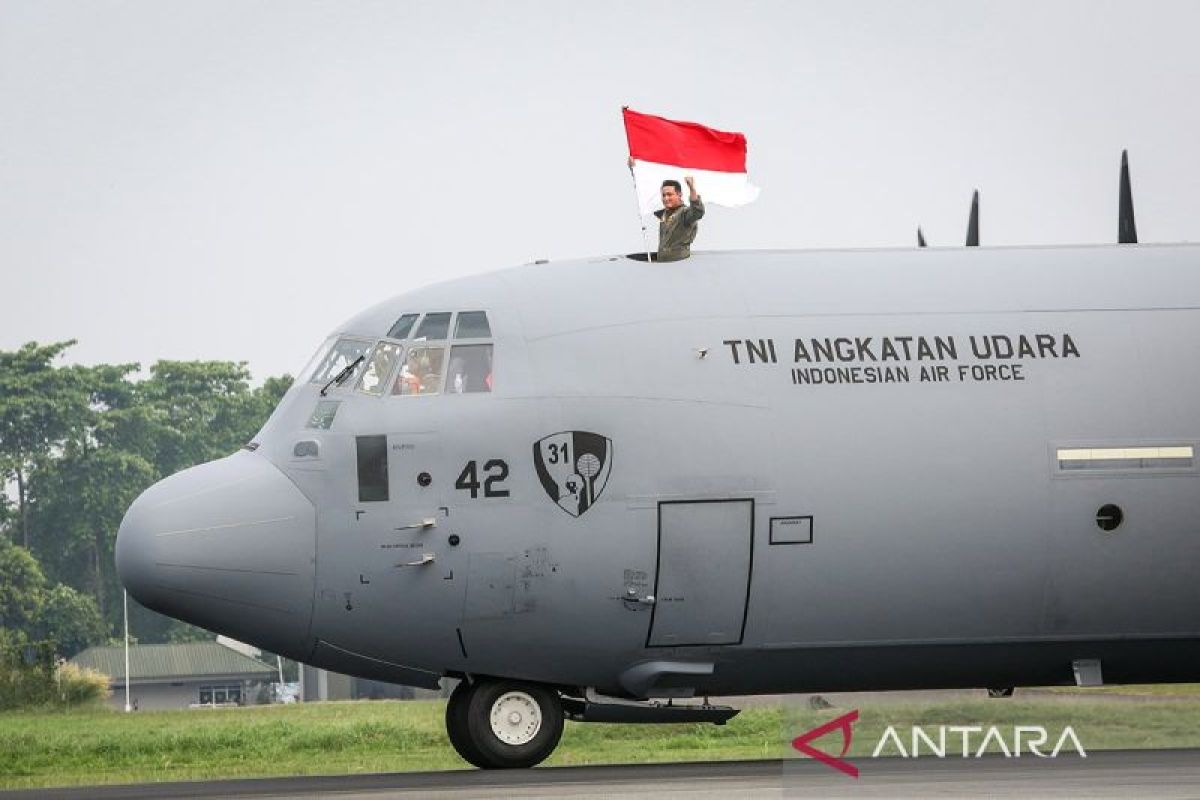 TNI sambut kedatangan pesawat Hercules ke lima di Halim Perdanakusuma