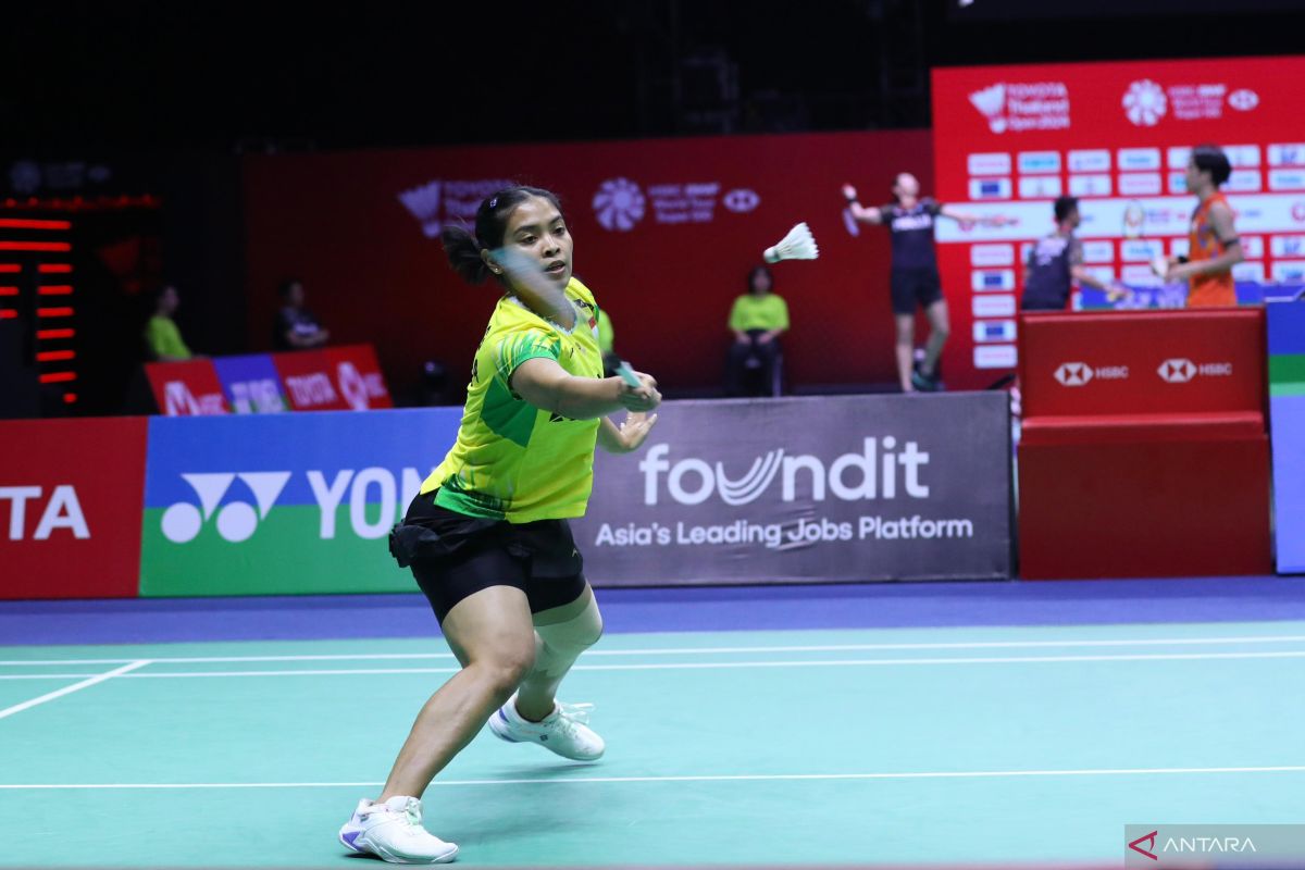 Gregoria dihentikan Kathetong di perempat final Thailand Open 2024 lewat rubber game