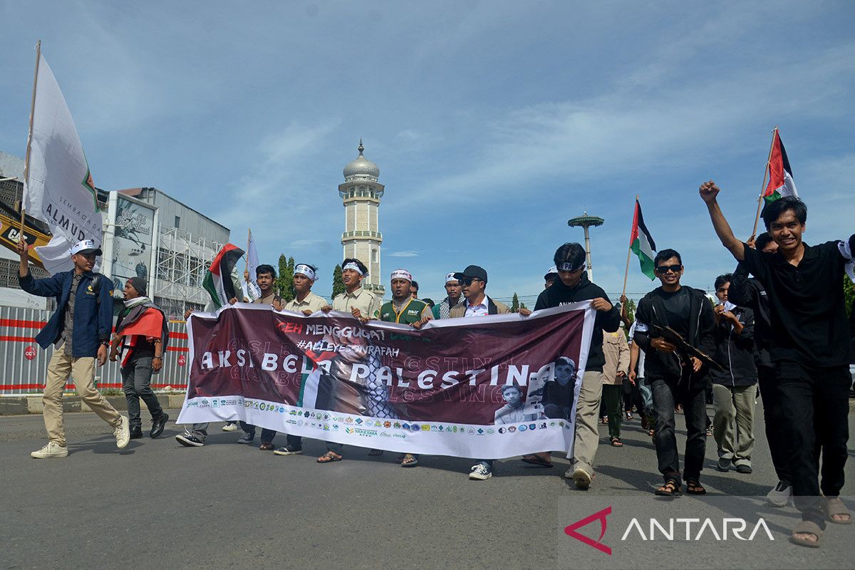 FOTO - Aksi bela Palestina di Aceh