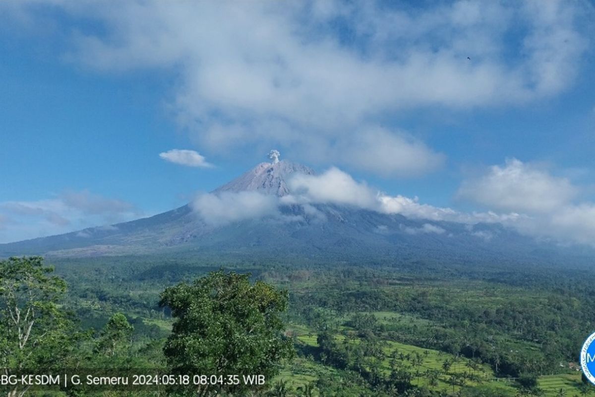 Gunung Semeru alami enam kali erupsi terus menerus pada Sabtu pagi