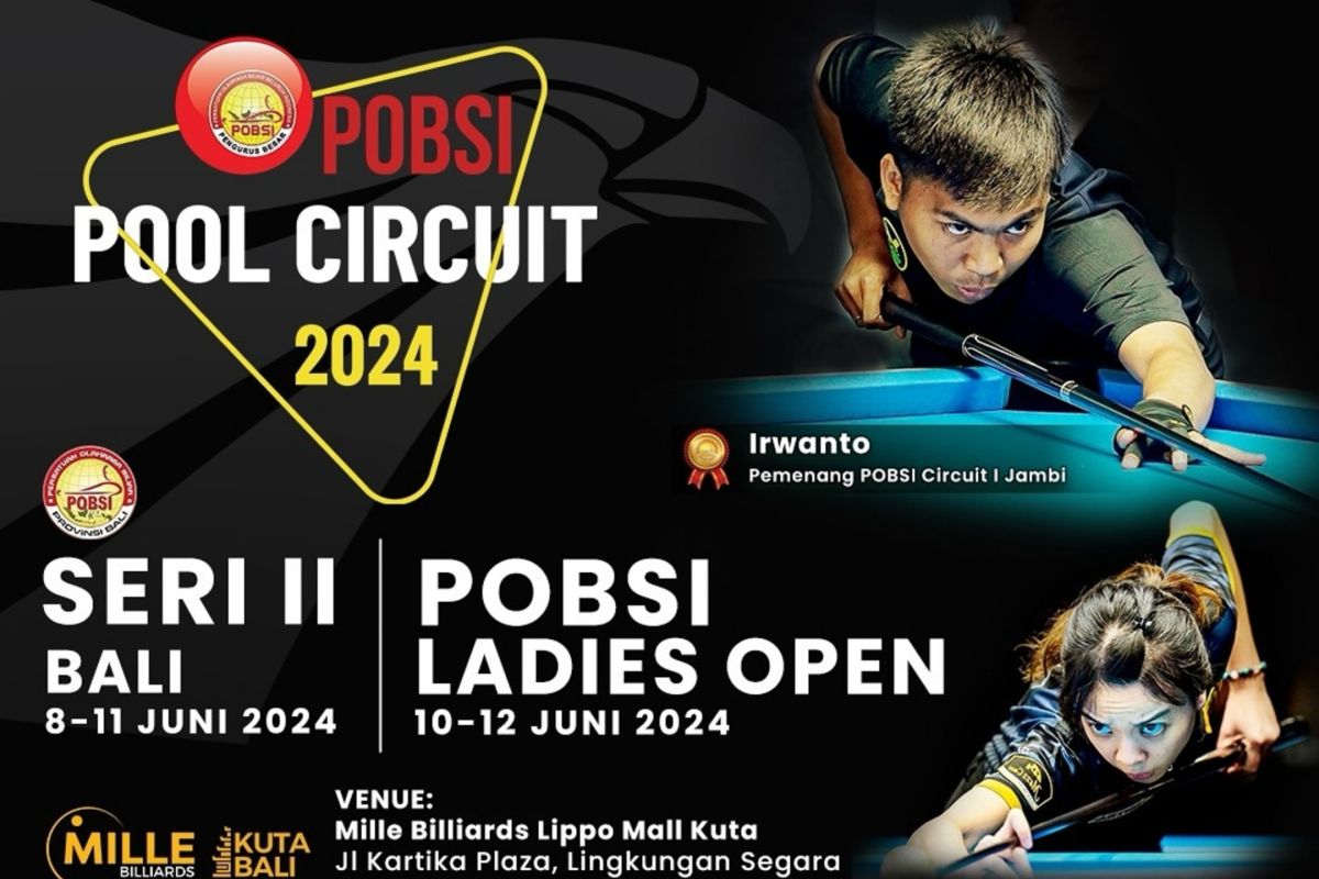 POBSI gelar dua turnamen biliar di Bali pada Juni 2024