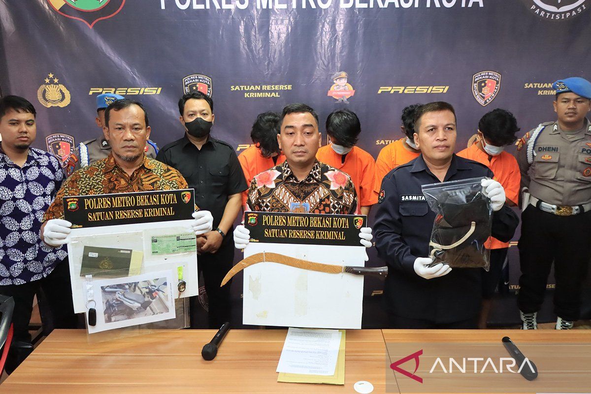 Empat pelaku pencurian dengan kekerasan di Bekasi diancam bui 9 tahun