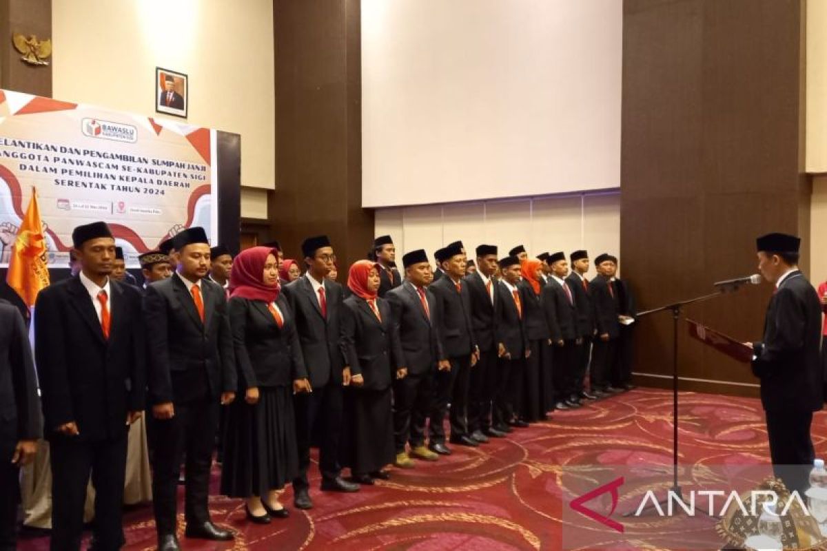 Bawaslu Sigi tetapkan 45 anggota Panwascam Pilkada 2024