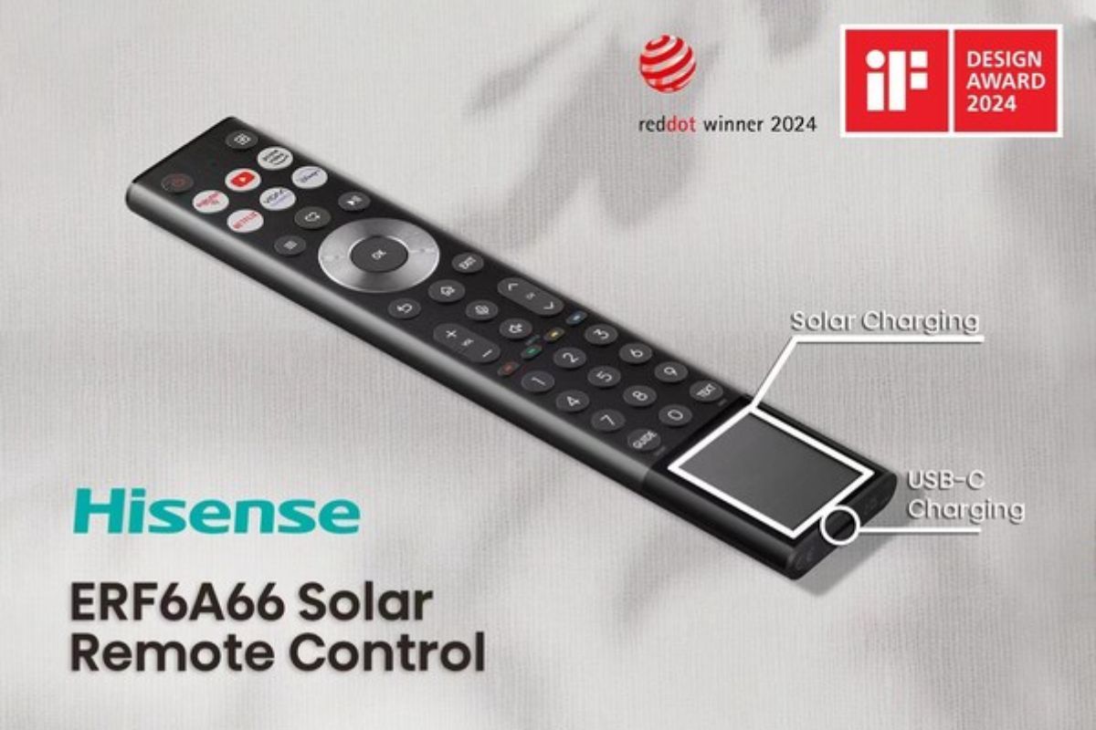 Hisense Raih Red Dot Award 2024 dan iF Design Award 2024 Lewat Produk ERF6A66 Solar Remote Control
