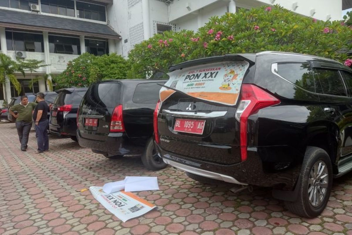 Kampanye PON Aceh-Sumut, Pemerintah Aceh pasang stiker di mobil dinas