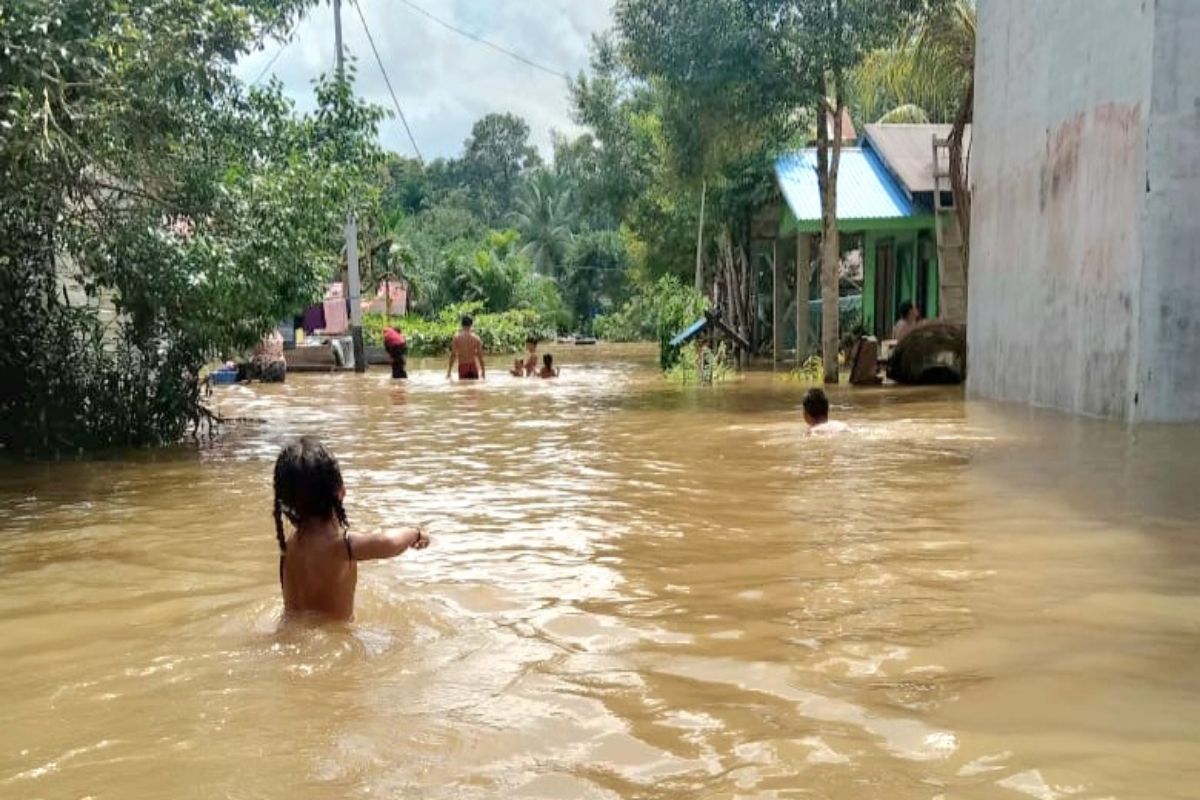 Banjir kembali rendam empat desa di utara Kotim