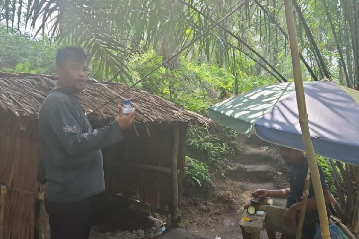 Polsek Tanah Jawa gerebek gubuk lokasi narkoba, empat warga kabur