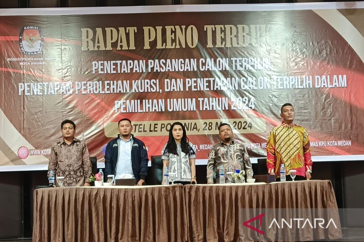 KPU Medan tetapkan 50 caleg DPRD terpilih pada Pemilu 2024