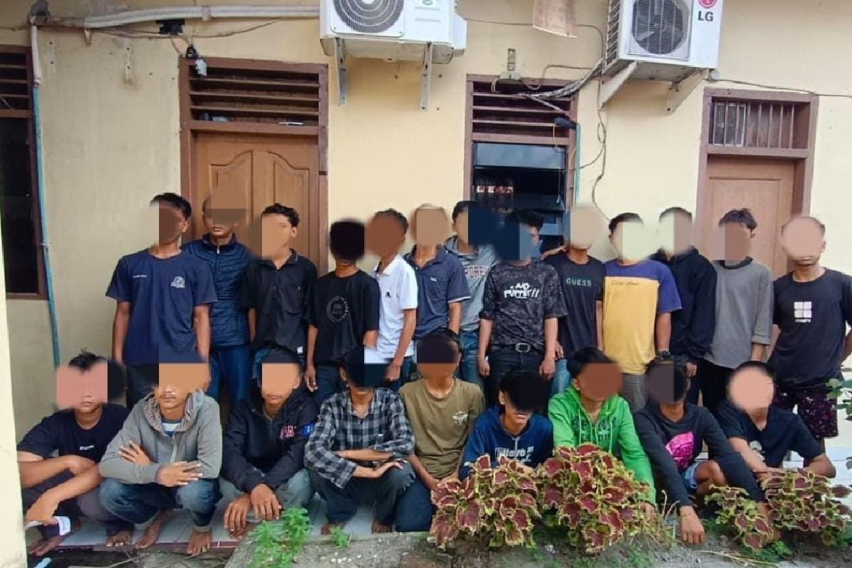 22 remaja bersenjata tajam ditangkap mau tawuran di Deli Serdang