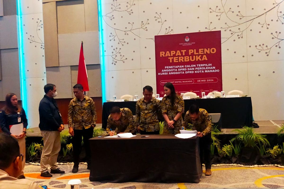 KPU tetapkan perolehan kursi DPRD Kota Manado
