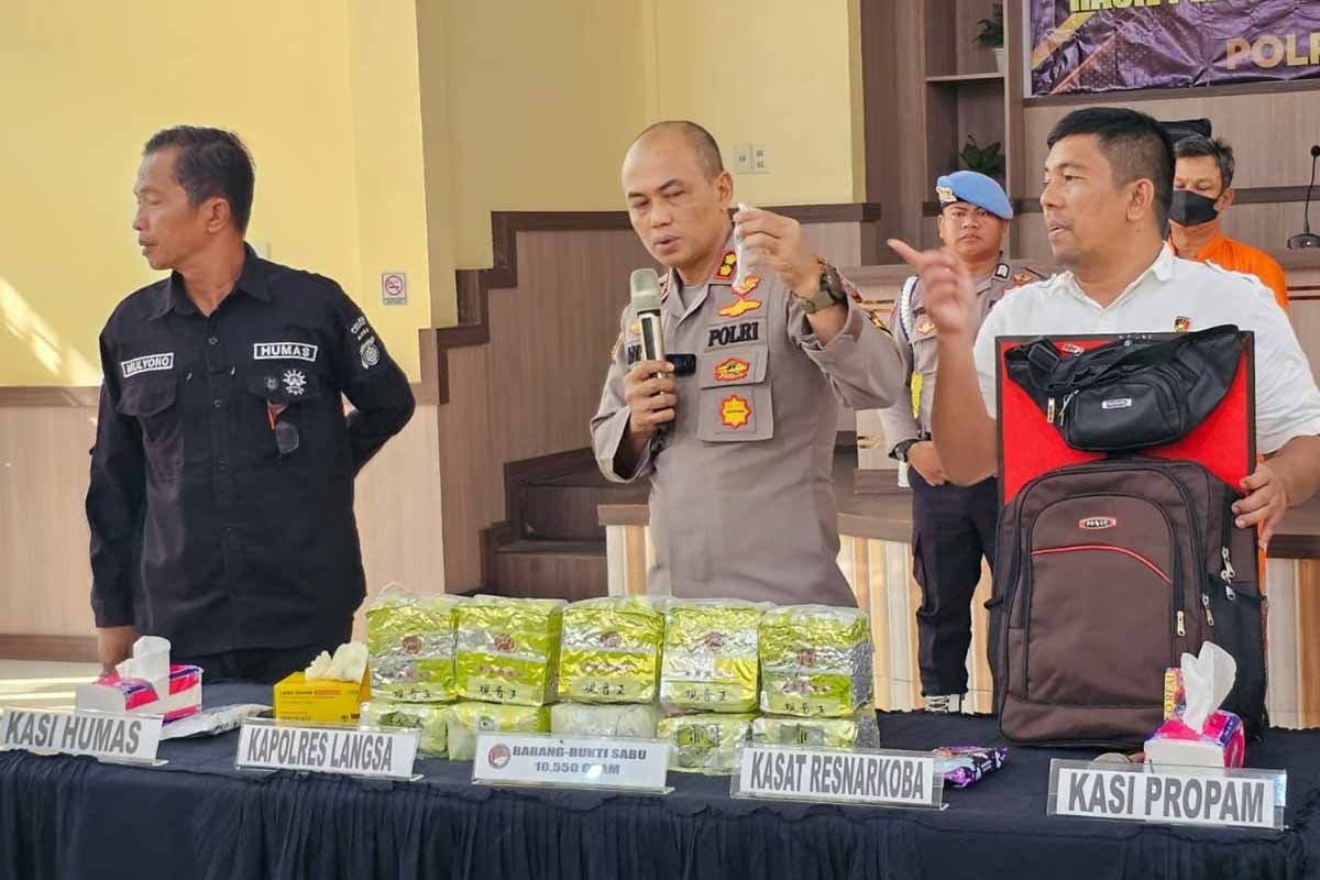 Courier caught with 10kg of meth in Aceh