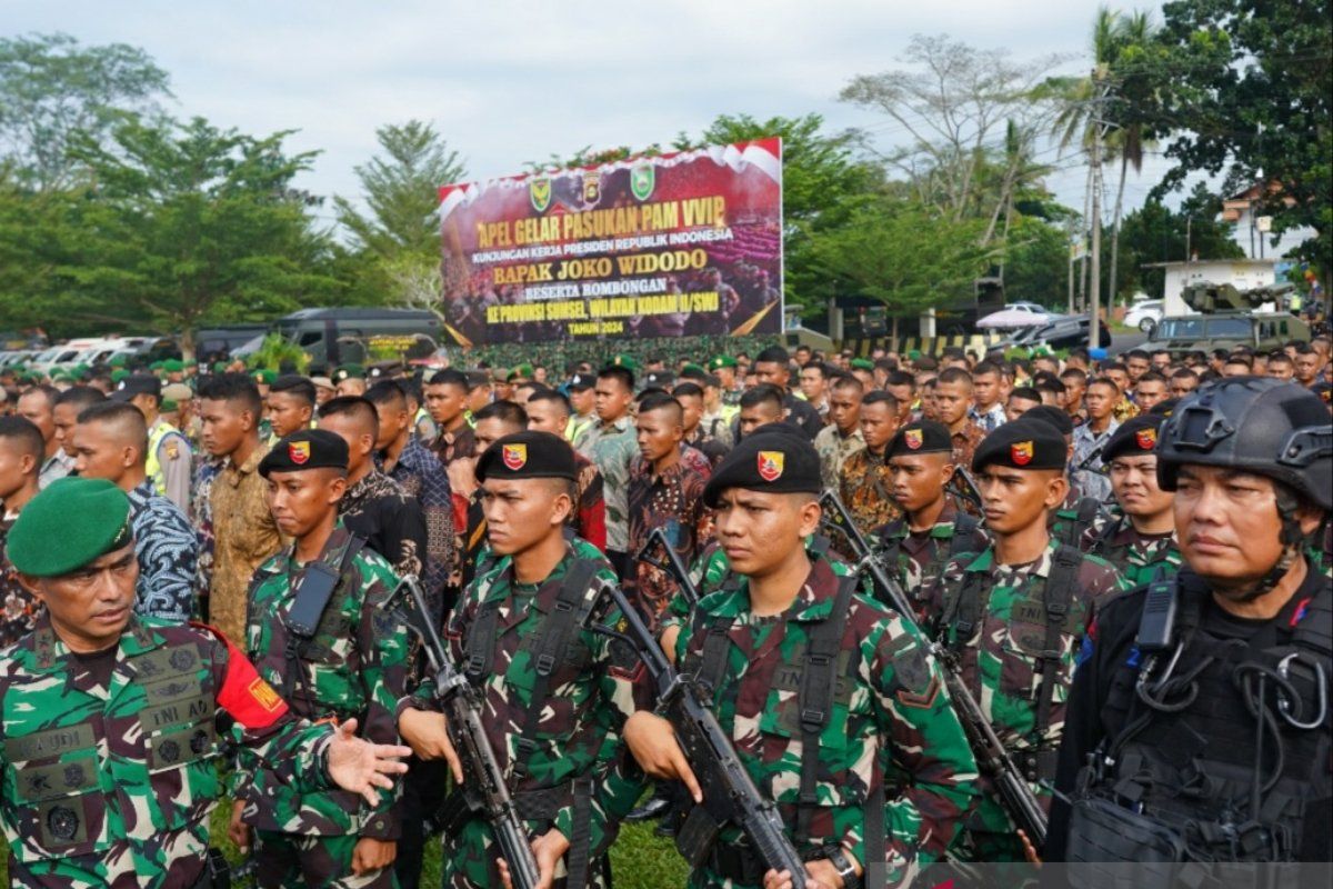 Kogasgabpad gelar 4.800 personel jelang kunjungan Presiden ke Sumsel