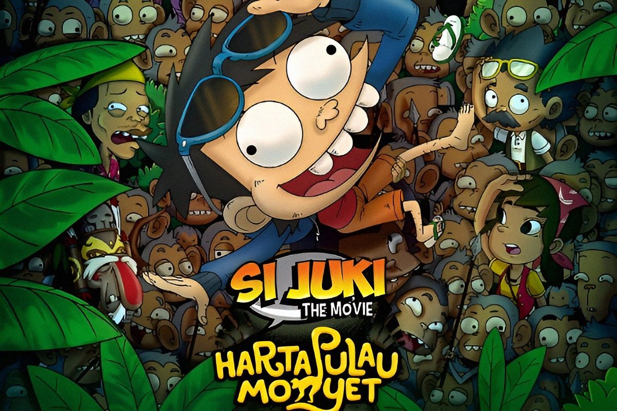 Poster film animasi "Si Juki The Movie: Harta Pulau Monyet" dirilis