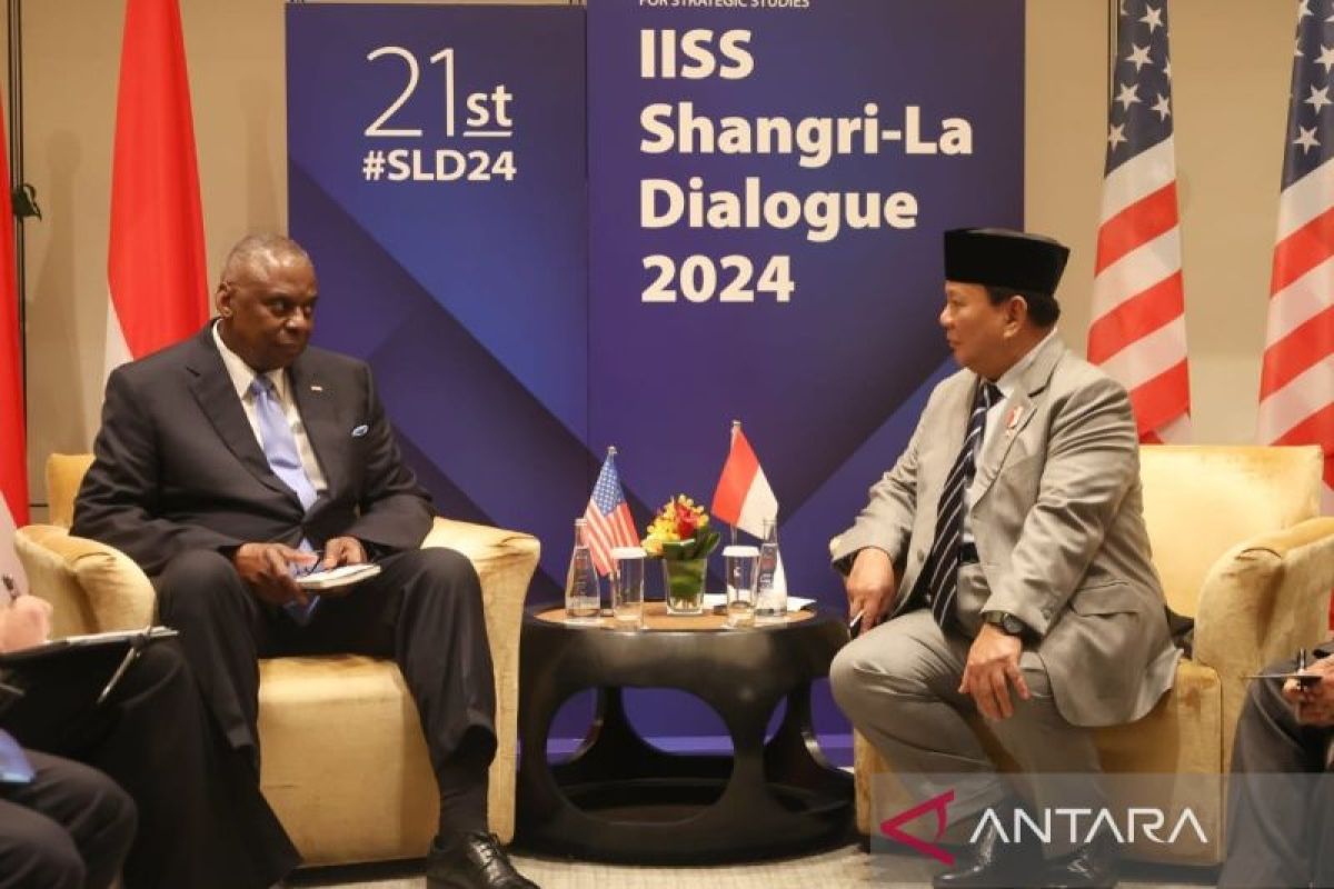 Menhan Prabowo bertemu Menhan AS di Singapura  bahas modernisasi alutsista