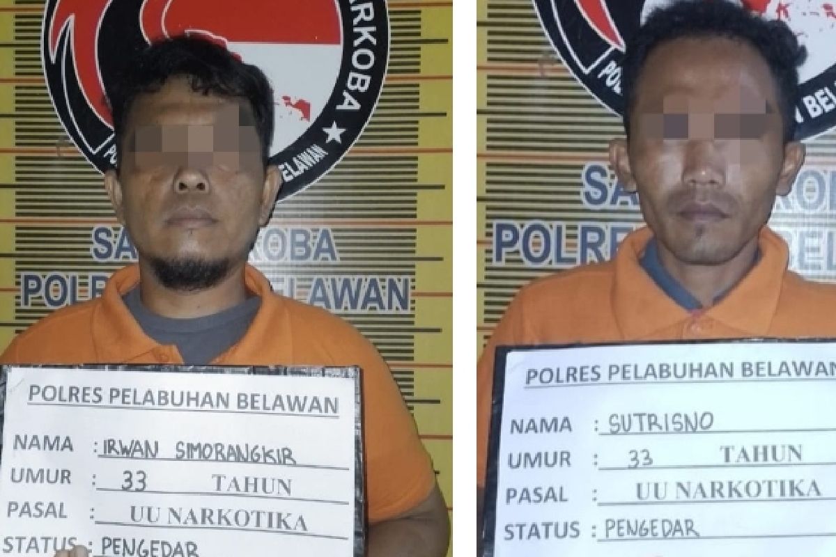 Polres Pelabuhan Belawan tangkap terduga dua pelaku narkoba