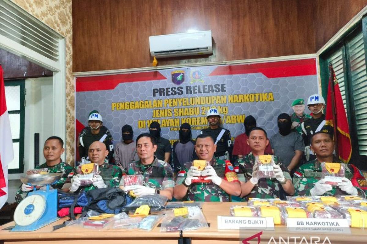 Satgas Pamtas RI-Malaysia gagalkan upaya penyelundupan sabu 21,2 kilogram