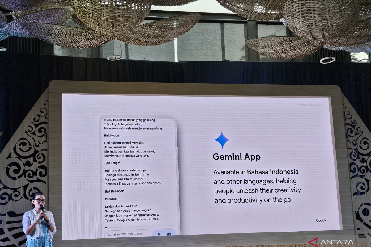 Opsi bahasa Indonesia telah tersedia di aplikasi  kecerdasan artifisial Gemini