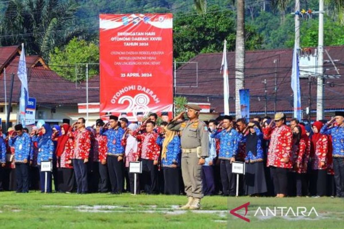 Pemkab Bangka Gelar Upacara Peringatan Hari Otonomi Daerah Ke XXVIII Tahun 2024