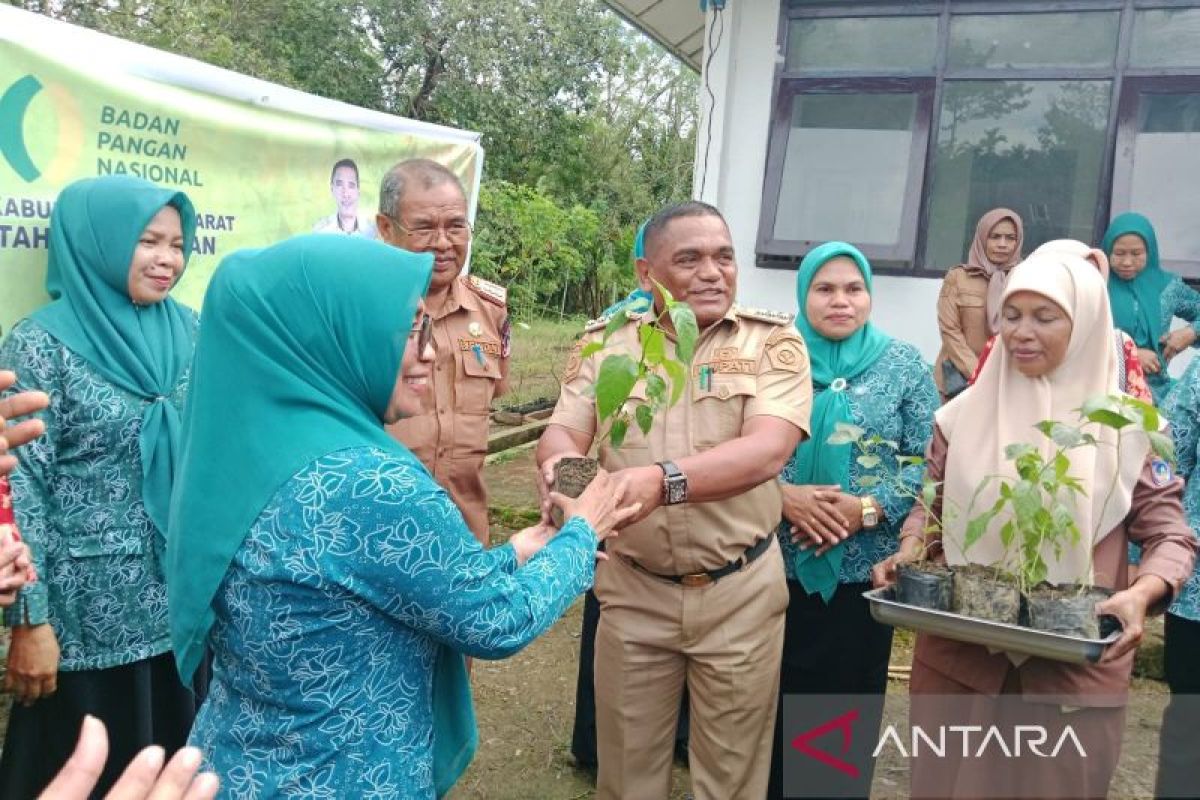 Pj. Bupati La Ode Butolo serahkan bibit cabai ke TP PKK Muna Barat