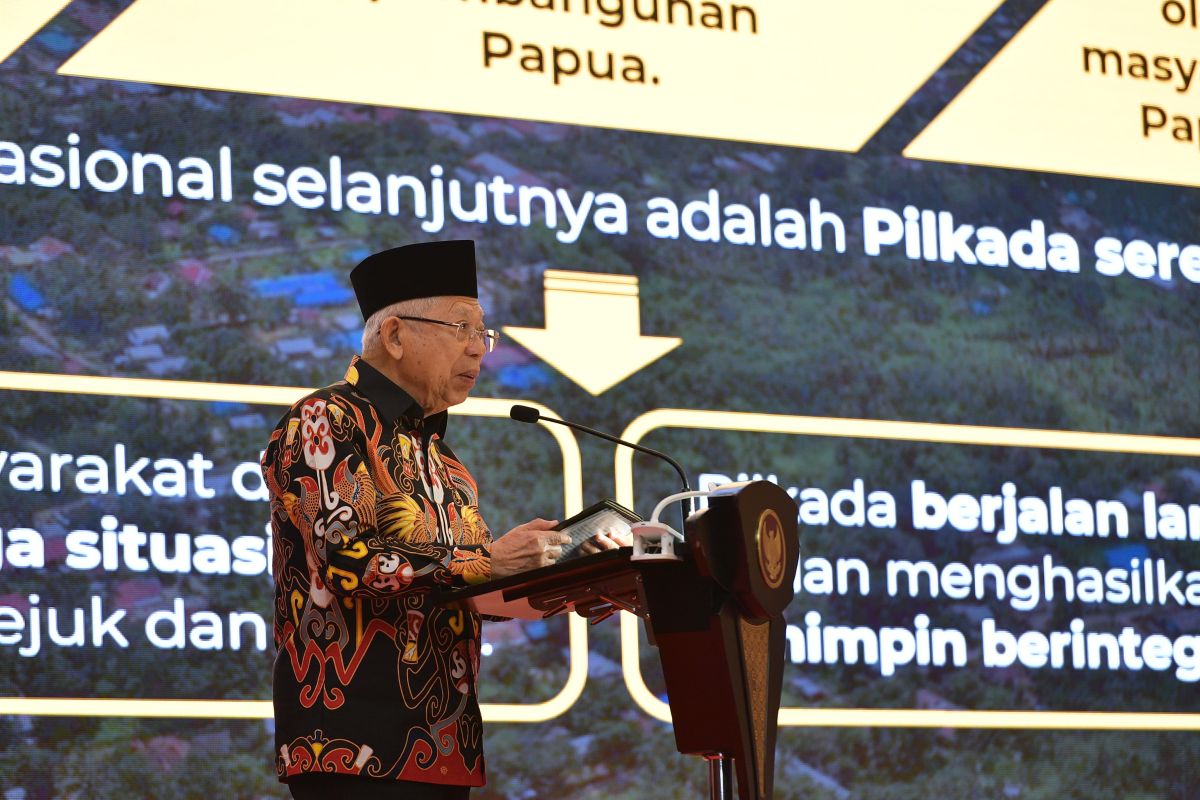 Wapres memastikan Pemerintah terus kawal pembangunan di Papua Selatan
