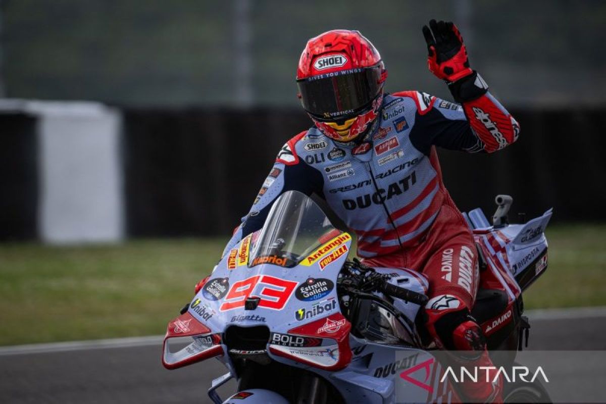 MotoGP: Marc Marquez terkena hukuman 16 detik karena tekanan ban rendah