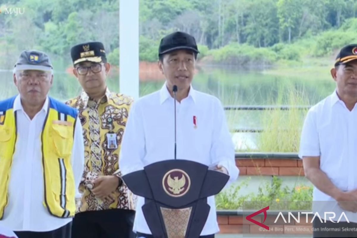 Presiden Jokowi resmikan Bendungan Sepaku Semoi di Kaltim