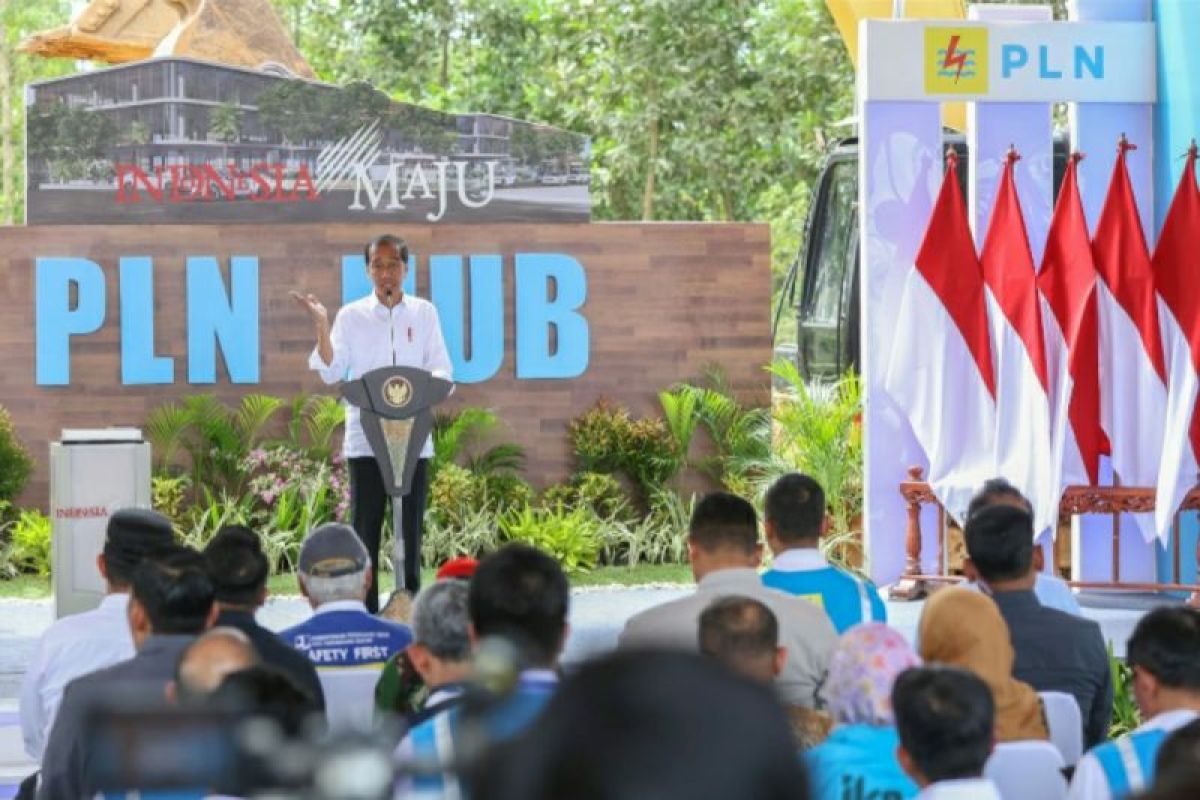Presiden Jokowi tandai pembangunan PLN Hub di jantung IKN