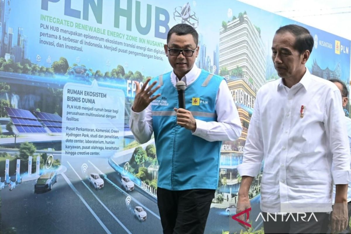 Presiden Jokowi tandai pembangunan PLN Hub, pusat ekosistem transisi energi dan layanan digital di Jantung IKN