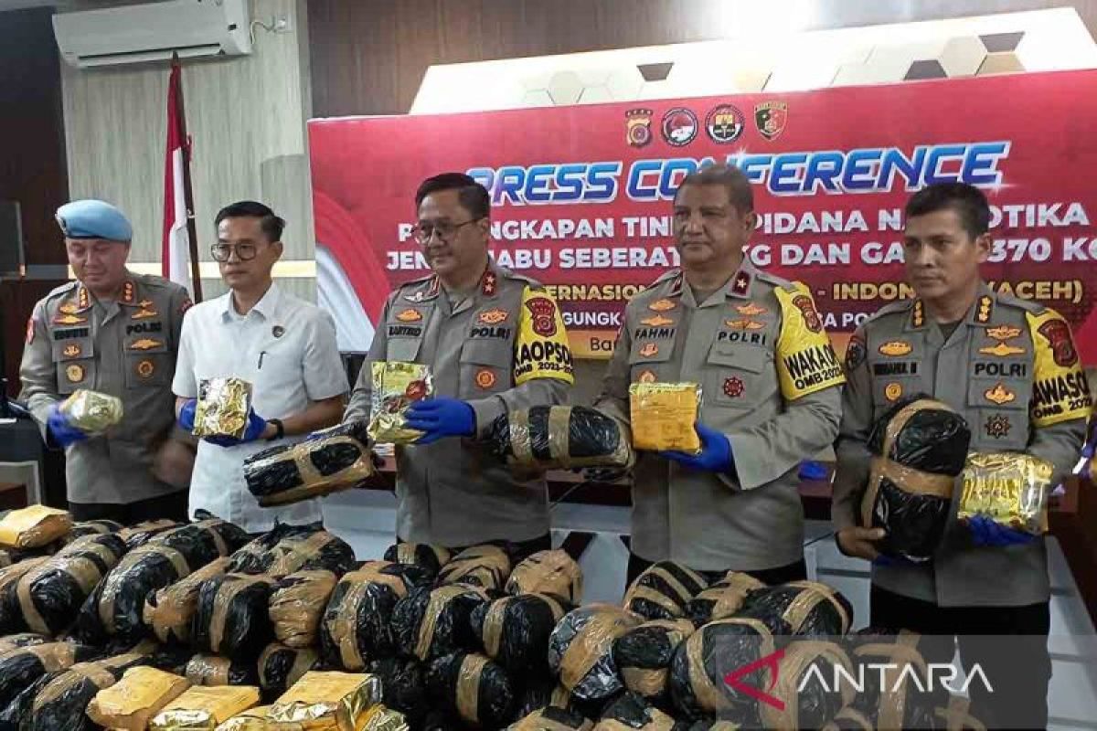Polda Aceh gagalkan peredaran 401 Kg narkoba jenis ganja dan sabu