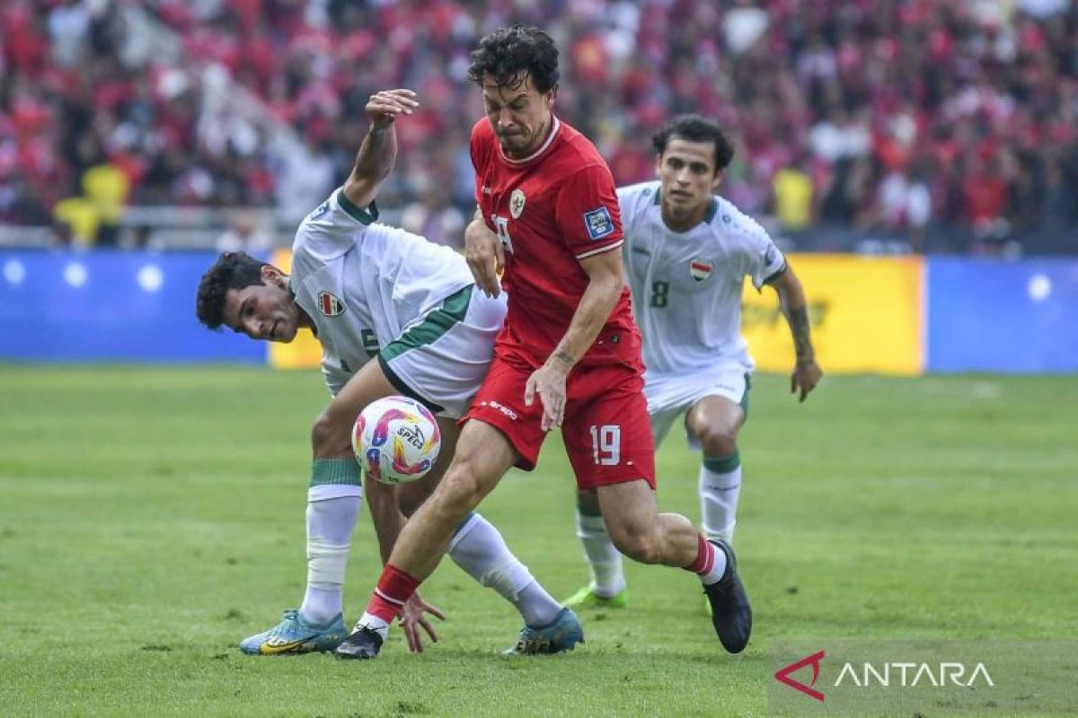 Kualifikasi Piala Dunia: Main 10 orang, Indonesia ditaklukkan Irak 0-2