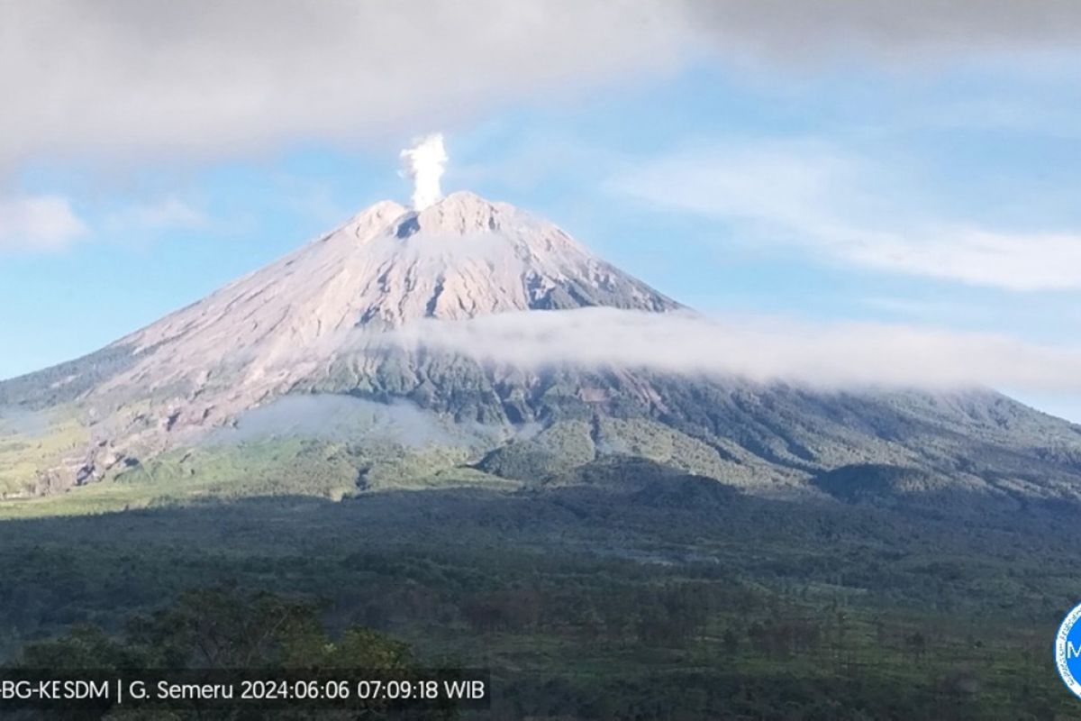 Semeru kembali alami erupsi disertai abu vulkanik setinggi 800 meter