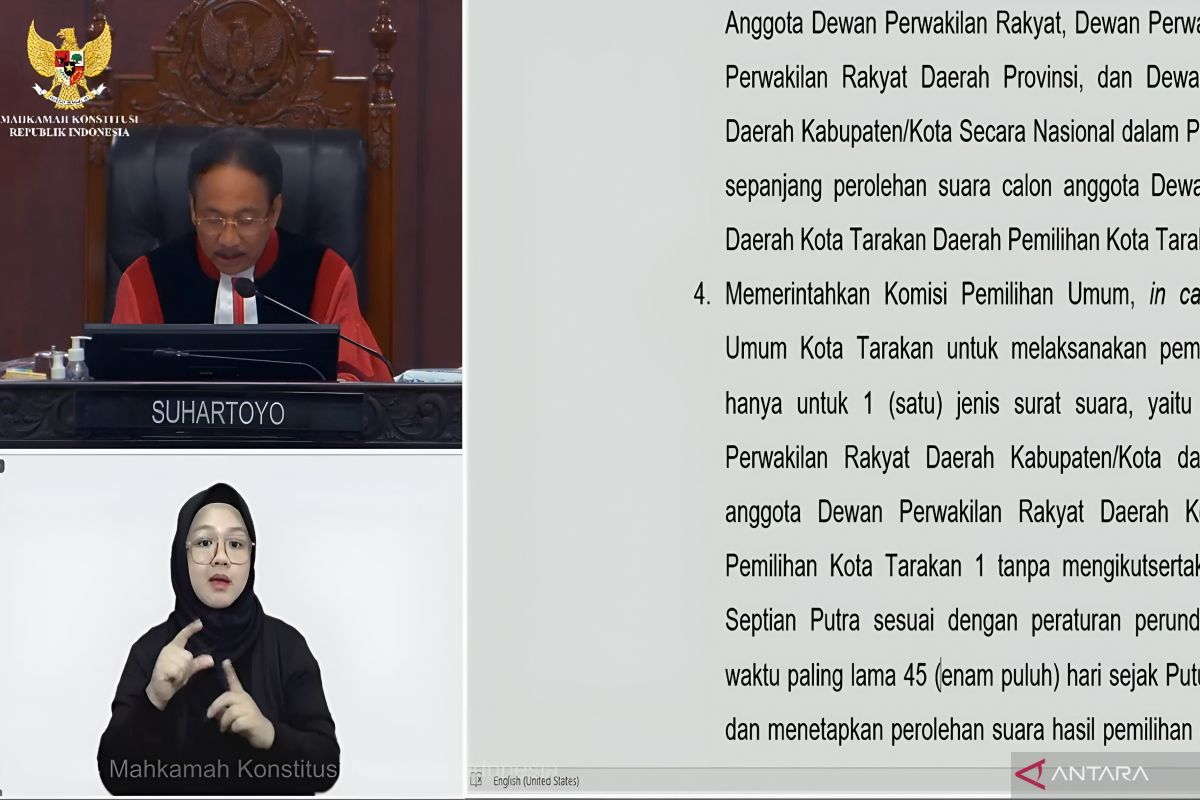 MK diskualifikasi caleg eks napi di Dapil Tarakan Tengah 1